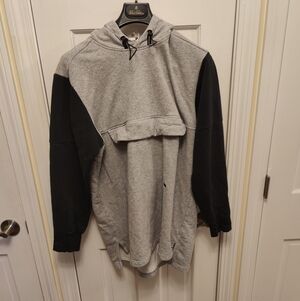 Adidas Men's XL Gray and Black Athletic Hoodie